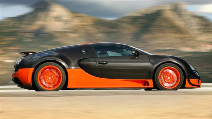 Bugatti Veyron Super Sport вид сбоку