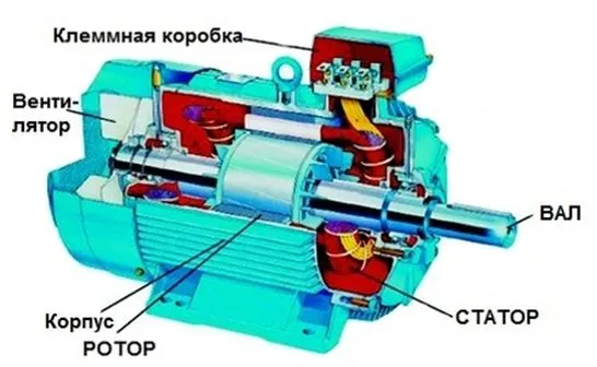 Устройство асинхронного двигателя с фазным ротором