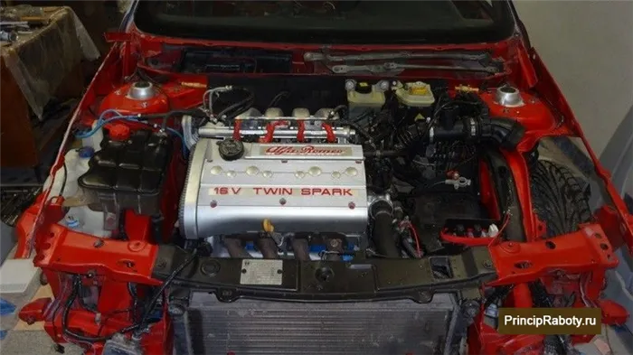 Использование системы twin spark в автомобиле Alfa Roveo