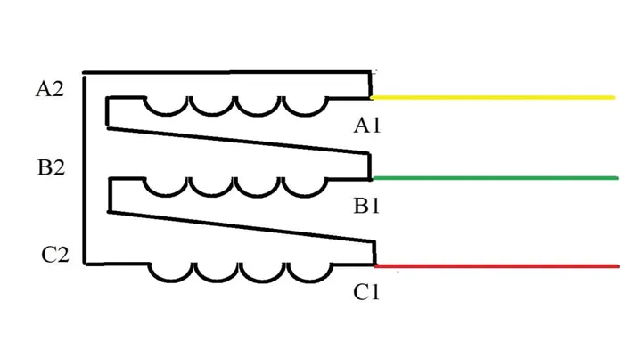 Схема подключения треугольник