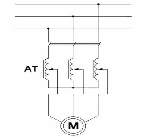 Схема подключения 3-х фазного асинхронного привода через реостат или ЛАТР, регулирование оборотов