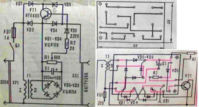 Схема регулятора мощности для паяльника на транзисторе