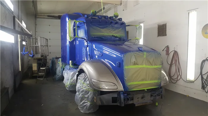Покраска кабины грузовика