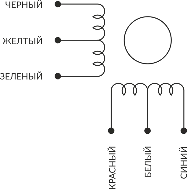 Схема подключения шагового двигателя FL42STH