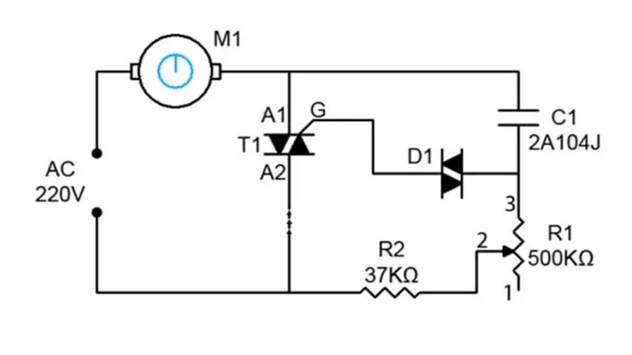 Схема тиристорного контроллера