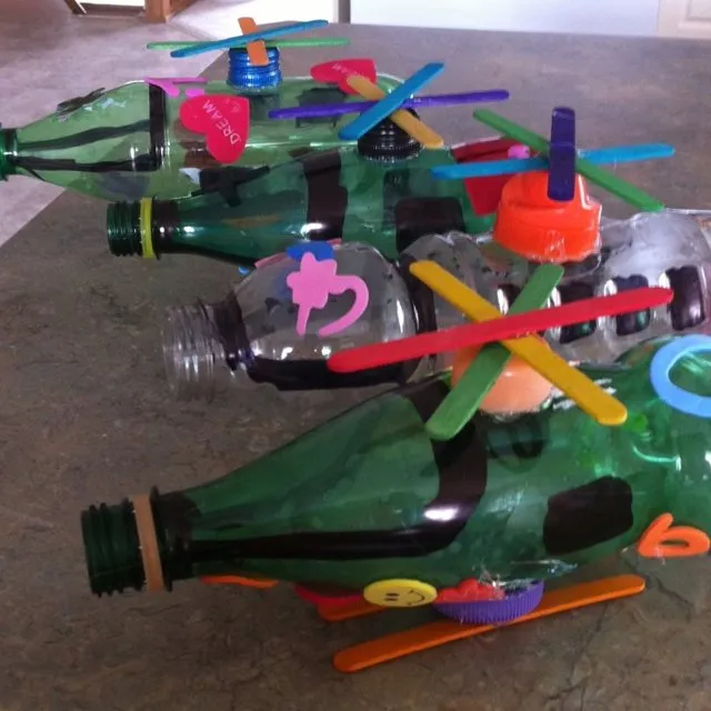 Вертолет из пластиковых бутылок
