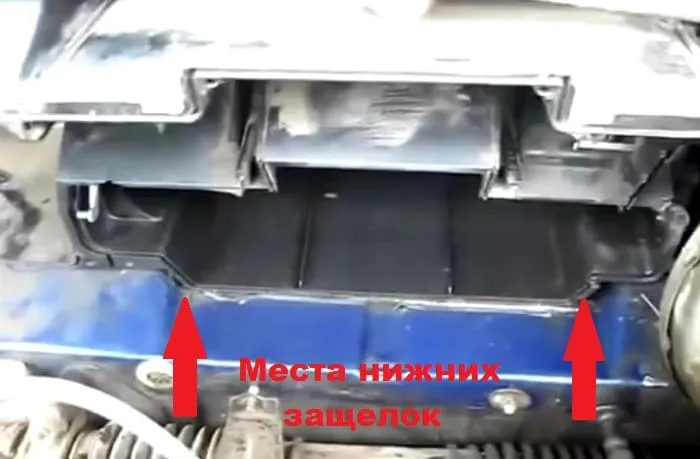 Пластиковые зажимы корпуса радиатора