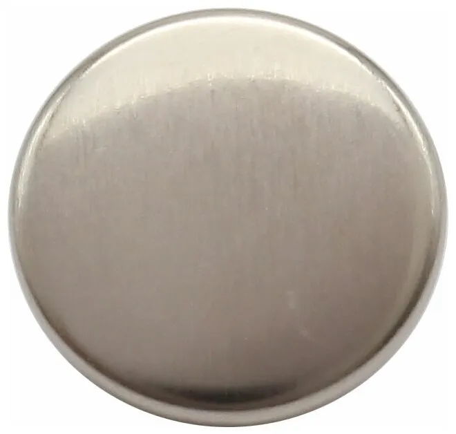Кнопка 10мм, сталь (никель), 100шт