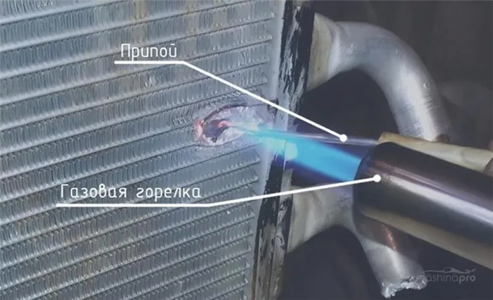 Как запаять радиатор с помощью газовой горелки