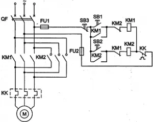 Схема реверса асинхронного двигателя