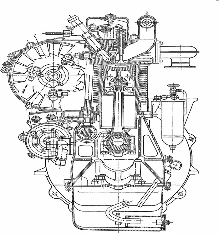 Схема двигателя.