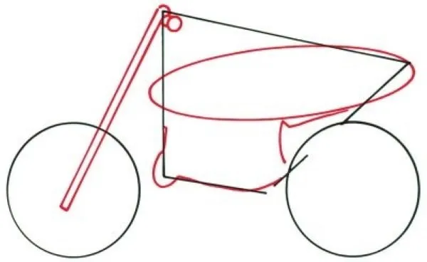 Мотоцикл рисунок для детей карандашом поэтапно
