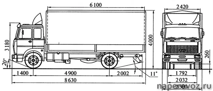 МАЗ 5336 чертежи
