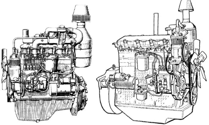 Дизельные двигателя Д-242 и Д-65 для трактора
