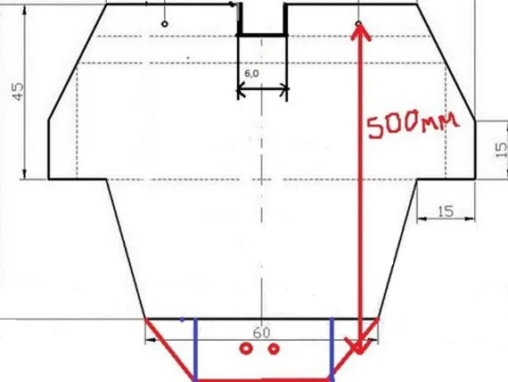 Выкройка для защиты картера мотора