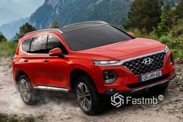 Hyundai Santa Fe 2019, вид спереди