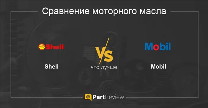 Сравнение моторных масел Shell и Mobil
