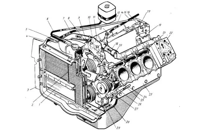 Схема части машины