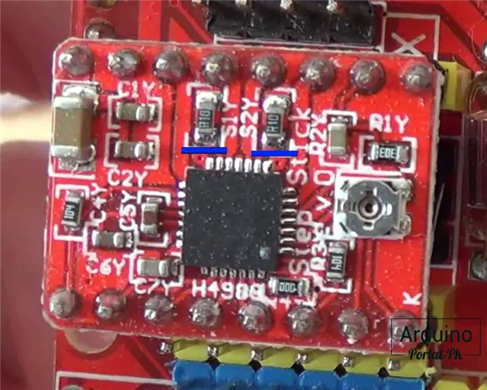 A4988 изменяется от номинала токочувствительных резисторов