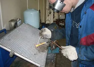 Пайка алюминиевого радиатора охлаждения