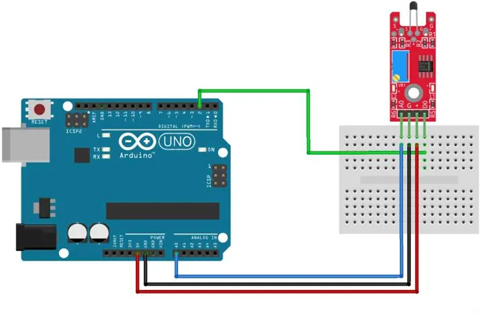 Датчики температуры и влажности для Arduino. Схема подключения KY-028