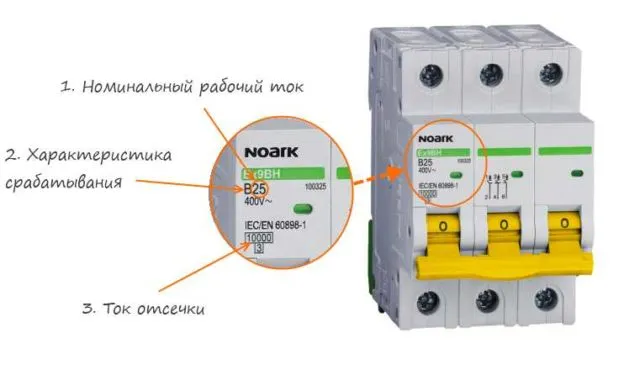 Таблица автоматов по мощности и току