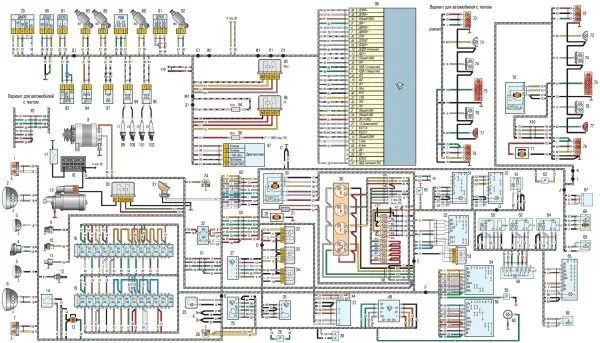 Схема электрооборудования УАЗ-315195-023 и УАЗ-315195-123 с двигателем ЗМЗ-409 и блоком управления МИКАС-7.2