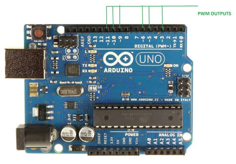 ШИМ-контакты на плате Arduino Uno